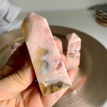 Load image into Gallery viewer, High quality - pink amethyst flower agate towers / points