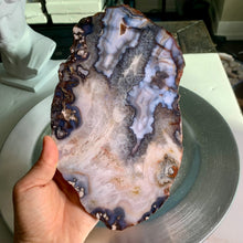 Load image into Gallery viewer, High quality - blue flower agate slab / slice