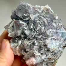 Load image into Gallery viewer, Xianghualing Grey-Blue Cubic Fluorite with Pink Calcite | Hunan, China