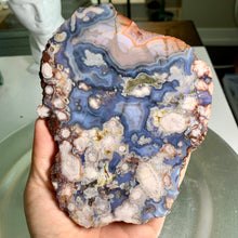 Load image into Gallery viewer, Top quality - blue flower agate slab / blue flower agate slice