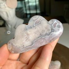 Load image into Gallery viewer, Top quality - pink flower agate clouds with druzy