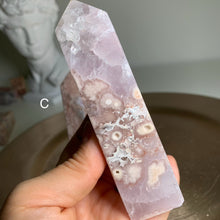 Load image into Gallery viewer, High quality - pink amethyst flower agate tower / point