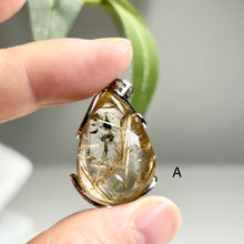 Load image into Gallery viewer, Golden Rutilated Quartz Pendant | Silver Setting | One of a Kind Necklace