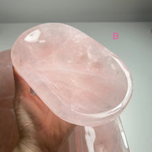 Load image into Gallery viewer, High Quality Rose Quartz Display Plate — Polished Pink Crystal Tray for Jewelry, Rituals & Home Décor