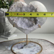 Load image into Gallery viewer, Rare - Top quality druzy agate heart from Brazil (free stand )