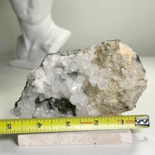 Load image into Gallery viewer, Apophyllite on Calcite with Pyrite | Secondary Growth Apophyllite Crystals | Natural Mineral Specimen | Collector Display Piece