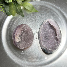 Load image into Gallery viewer, Top quality – Lavender amethyst geode from Uruguay with sparkling druzy