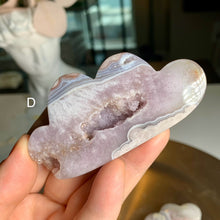 Load image into Gallery viewer, Top quality - pink flower agate clouds with druzy