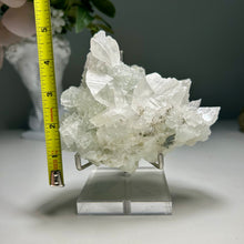 Load image into Gallery viewer, Light green mint fluorite with large calcite from China