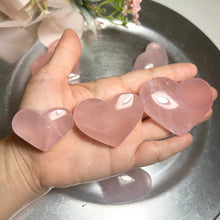 Load image into Gallery viewer, Premium Madagascar Rose Quartz Heart — Natural Pink Crystal Pocket Stone for Calm & Self-Love