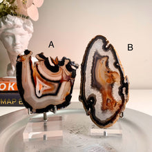 Load image into Gallery viewer, Rare - Hand picked Brazilian agate slabs and slices with black and red banding
