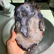 Load image into Gallery viewer, High quality - blue flower agate slab / slice