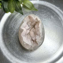 Load image into Gallery viewer, Unique – White & beige Uruguay druzy amethyst geode with sparkling crystals