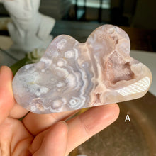 Load image into Gallery viewer, Rare - to quality pink flower agate clouds with unique banding