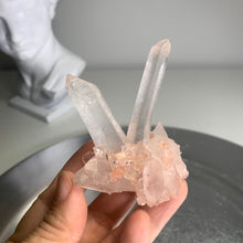 Load image into Gallery viewer, High quality- self stand pink Himalayan quartz cluster with two long points