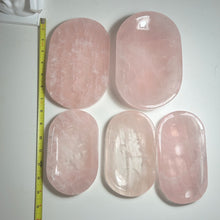 Load image into Gallery viewer, High Quality Rose Quartz Display Plate — Polished Pink Crystal Tray for Jewelry, Rituals & Home Décor