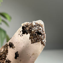 Load image into Gallery viewer, Quartz Crystal Point with Metallic Mineral Coating | Black Speckled Inclusions
