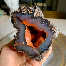 Load image into Gallery viewer, Rare - high quality Argentina red fox agate geode with UV reaction