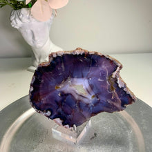 Load image into Gallery viewer, High quality - blue flower agate slab/ slice ( natural color)