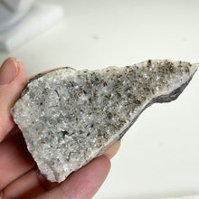 Load image into Gallery viewer, Calcite with Pyrite | Daye Mine, Hubei China | White Calcite Crystal with Golden Pyrite | Mineral Specimen