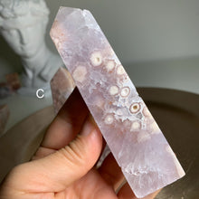 Load image into Gallery viewer, High quality - pink amethyst flower agate tower / point