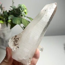 Load image into Gallery viewer, Specular Hematite Included Quartz Point
with Secondary Quartz Growth