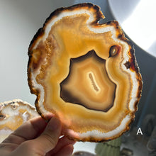 Load image into Gallery viewer, Top Quality Brazilian Agate Slice – Natural Banding & Polished Crystal Slab