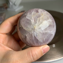 Load image into Gallery viewer, Rare - top quality pink and red flower agate sphere