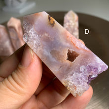 Load image into Gallery viewer, High quality- pink amethyst flower agate tower /point
