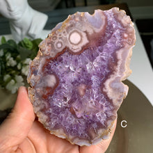 Load image into Gallery viewer, Top quality - pink amethyst flower agate slab/slice
