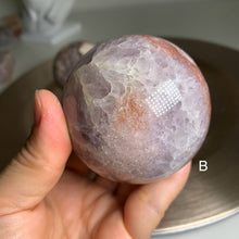 Load image into Gallery viewer, Rare - top quality pink and red flower agate sphere