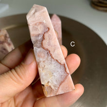 Load image into Gallery viewer, High quality - pink amethyst flower agate tower/ point