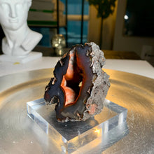 Load image into Gallery viewer, Rare - high quality Argentina red fox agate geode with UV reaction