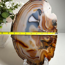 Load image into Gallery viewer, Top quality - bog size fire black agate slice / slab from Brazil