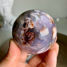 Load image into Gallery viewer, Rare - top quality blue flower agate sphere