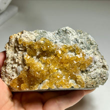 Load image into Gallery viewer, Self stand Golden Barite Crystal Cluster on Matrix | Jiangxi, China