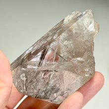 Load image into Gallery viewer, Steel Silver Rutilated Quartz Crystal Point | Coarse Rutile Inclusions | Natural Rutilated Quartz Specimen | Mineral Display