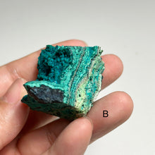 Load image into Gallery viewer, Natural Chrysocolla on Matrix from Peru | Blue Green Copper Mineral Specimens | Select A or B