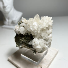 Load image into Gallery viewer, Pyrite with White calcite Cluster — Natural Crystal Specimen for Home Decor & Mineral Collection