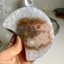 Load image into Gallery viewer, High quality - druzy agate moon from Brazil ( free stand)