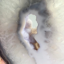 Load image into Gallery viewer, Rare - top quality large size agate slab / slice with pink sugary druzy in the middle