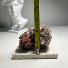 Load image into Gallery viewer, Red Hematite Included Calcite Cluster — Transparent Natural Crystal with Red Mineral Inclusions for Home Decor and Collection