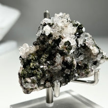 Load image into Gallery viewer, Natural Quartz Crystal Cluster with Green Epidote on Matrix | Raw Mineral Specimen from China | Collector Display