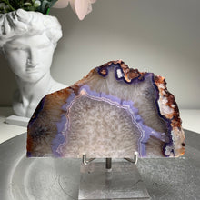 Load image into Gallery viewer, Top quality- blue flower agate slab/slice (natural color)
