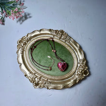 Load image into Gallery viewer, Crimson Heart Lampwork Glass Necklace