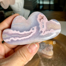 Load image into Gallery viewer, Rare - to quality pink flower agate clouds with unique banding