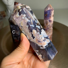 Load image into Gallery viewer, Rare - high quality blue flower agate towers/points