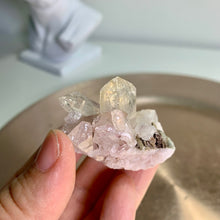 Load image into Gallery viewer, Mini size pink lemurian quartz cluster