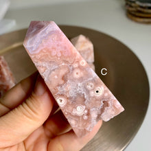 Load image into Gallery viewer, High quality - pink amethyst flower agate towers / points