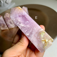 Load image into Gallery viewer, High quality - pink amethyst flower agate druzy towers